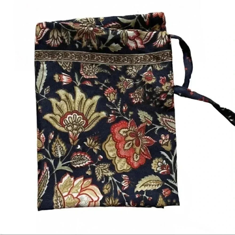 Floral Bohemian Rectangular Fall Lightweight Brown Black Handmade Bag, SZ S - Picture 5 of 6